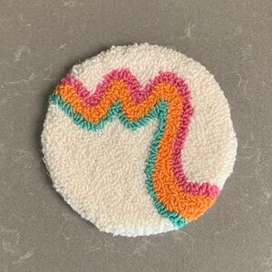 Handmade Mug Rug - Colorful Wave